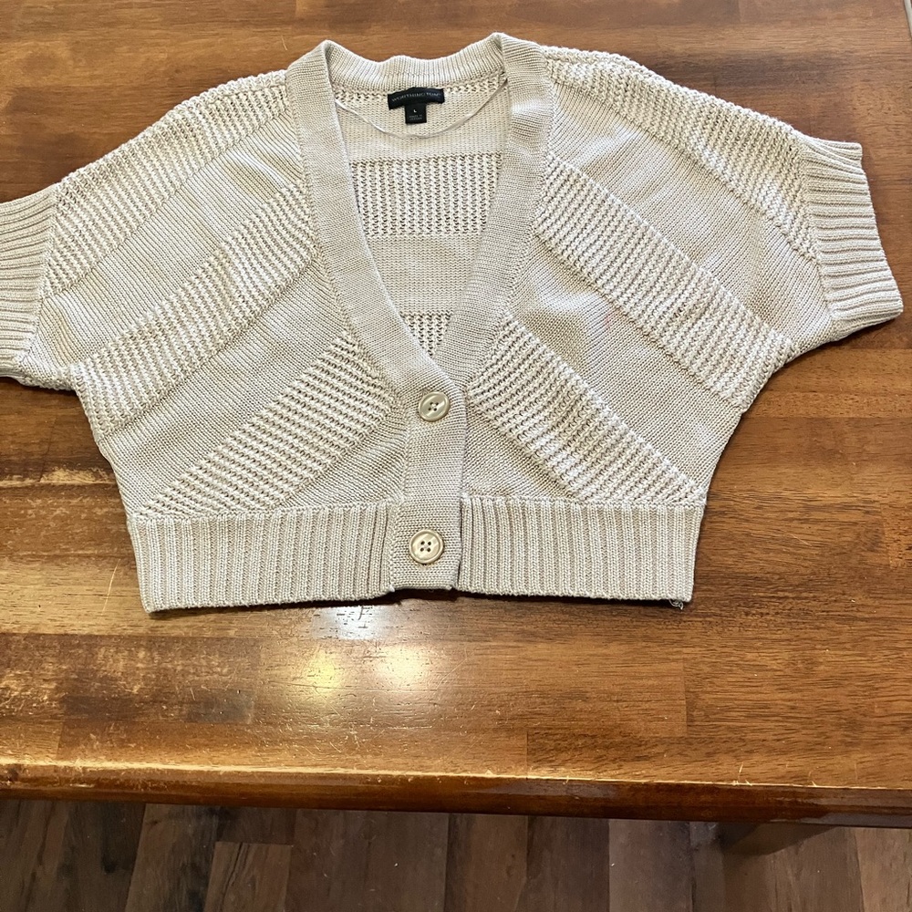 Women's Beige Shrug/Bolero Sweater